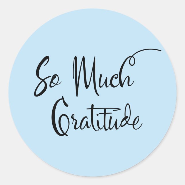 Sticker Rond Tellement de gratitude Typographie de script moder (Devant)