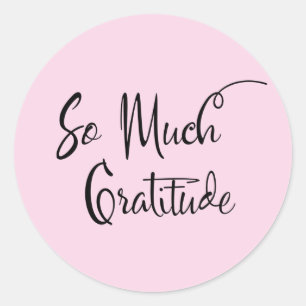Sticker Rond Tellement de gratitude Typographie de script moder