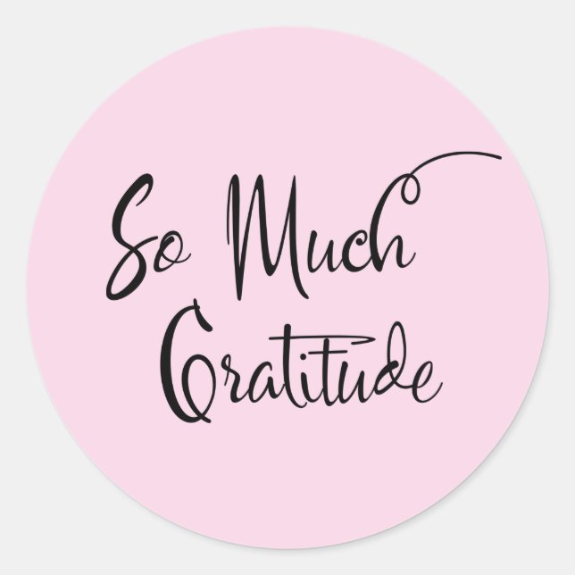 Sticker Rond Tellement de gratitude Typographie de script moder (Devant)