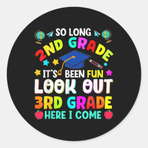 Sticker Rond Tellement long 2e année d'études diplômés Enseigna