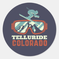 Telluride Colorado Retro Skiing Snowboarding