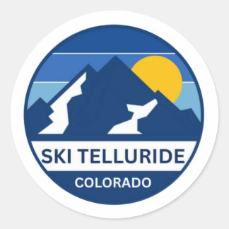 Sticker Rond Telluride Ski Colorado