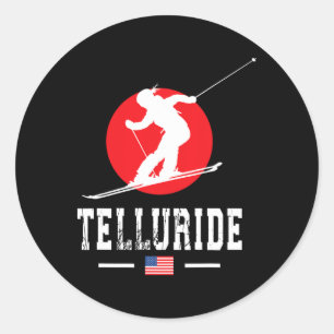 Sticker Rond Telluride Usa Station de ski Montagnes Rocheuses A