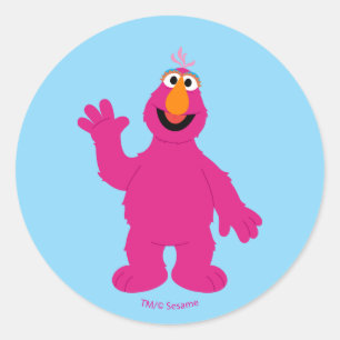 Sticker Rond Telly Monster de Sesame Street