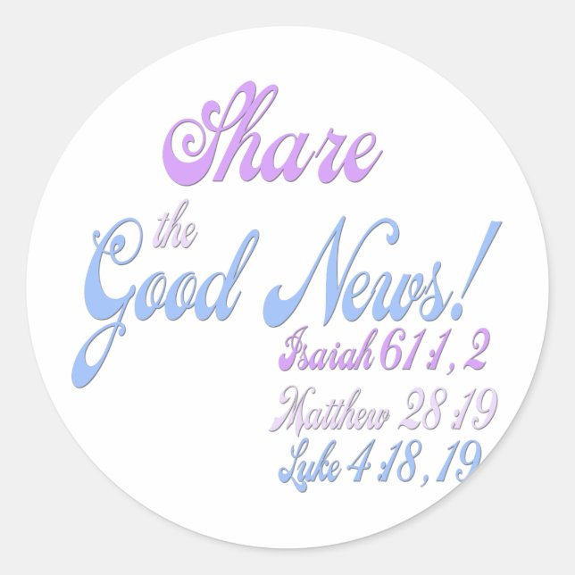 Sticker Rond Témoin de Jéhovah Bonne nouvelle (Devant)