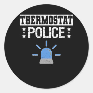 Sticker Rond Température estivale du Thermostat Office