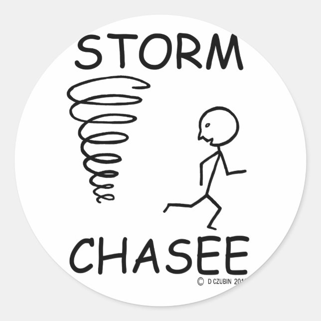 Sticker Rond Tempête Chasee (Devant)