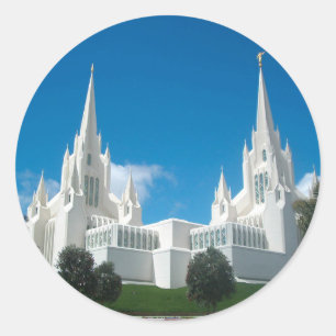 Sticker Rond Temple de San Diego LDS