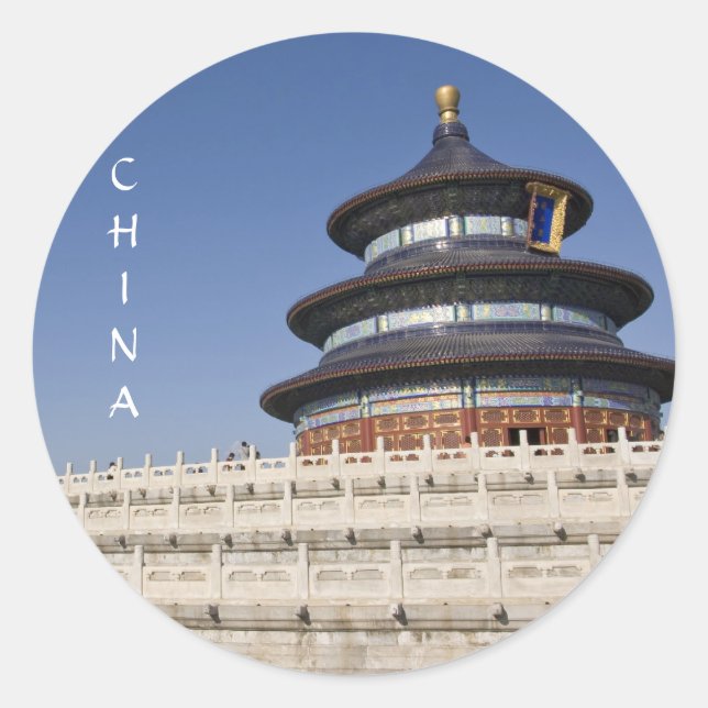 Sticker Rond Temple du Ciel à Pékin (Devant)