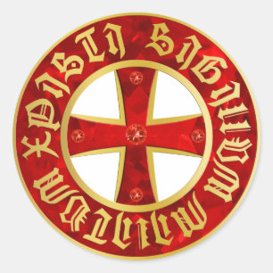 Sticker Rond Templer croix/croix de chevalier/Crusaders croix