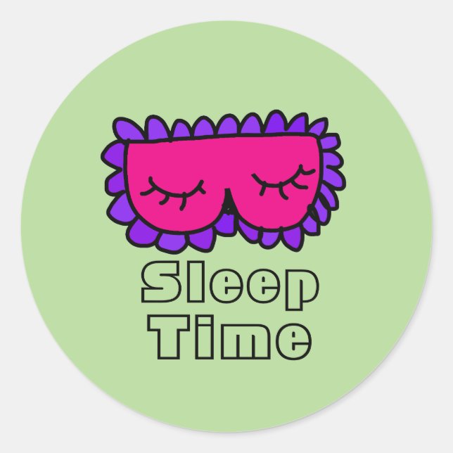 Sticker Rond Temps de sommeil (Devant)