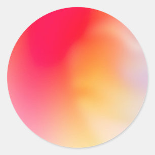 Sticker Rond Tendance du lever du soleil personnalisée