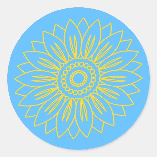 Sticker Rond Tenez-vous avec l'Ukraine (Devant)