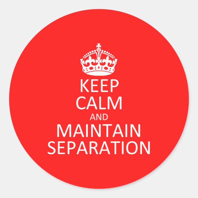 Sticker Rond Tenir à jour l'autocollant de séparation (Devant)