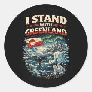 Sticker Rond Tenir bon avec le Groenland