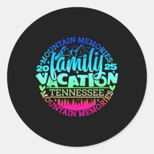 Sticker Rond Tennessee Family Vacation Road Trip 2025 Mountain