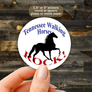 Sticker Rond Tennessee Walking Horses Rock