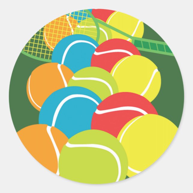 STICKER ROND TENNIS BALLS FENZY (Devant)