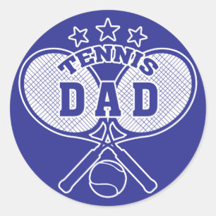 Sticker Rond Tennis Papa