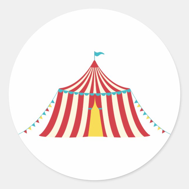 Sticker Rond Tente cirque (Devant)