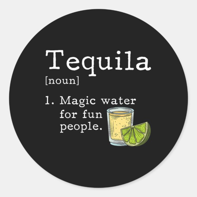 Sticker Rond Tequila Lover Cinco De Mayo Parti Mexicain Me Dons (Devant)