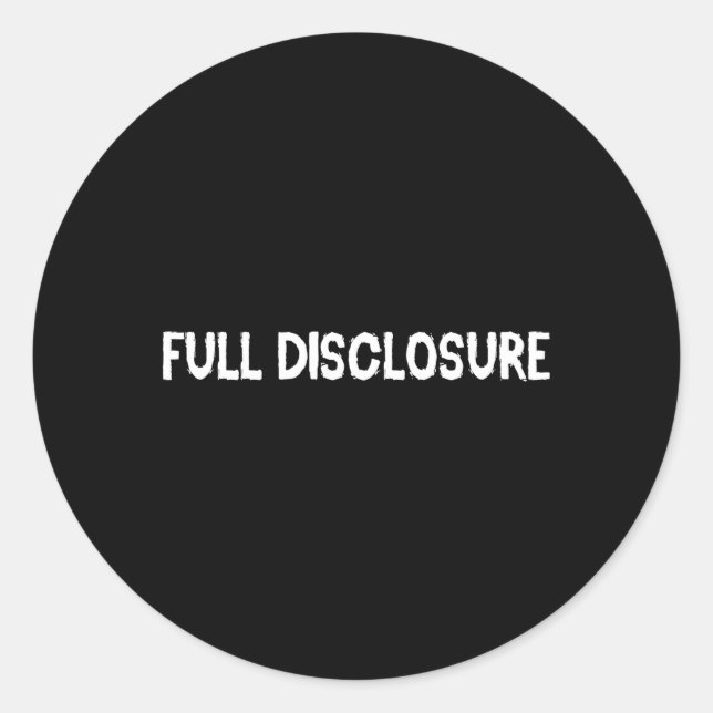 Sticker Rond Termes de l'avocat de la terminologie de divulgati (Devant)