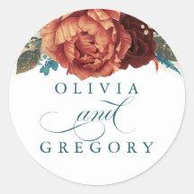 Terracotta et Turquoise Mariage floral