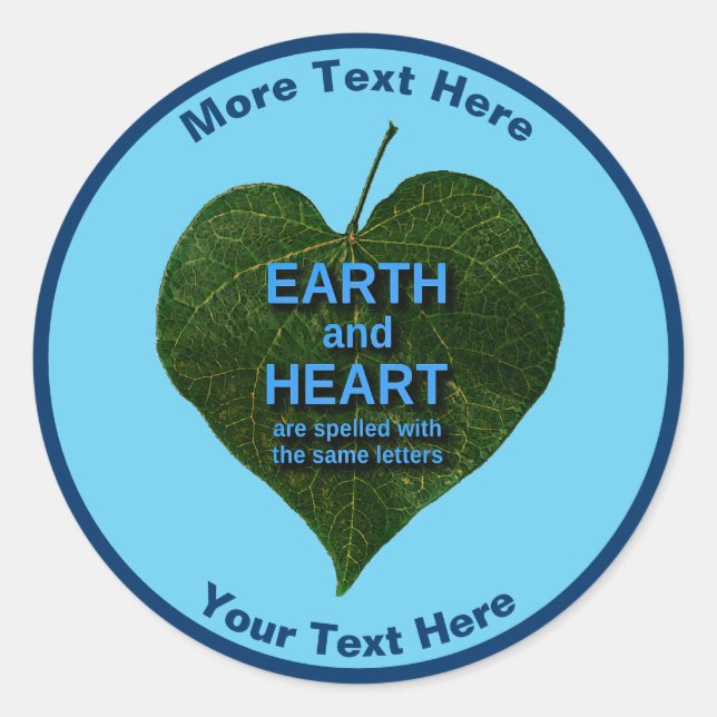 Sticker Rond Terre - Anagram du coeur (Devant)