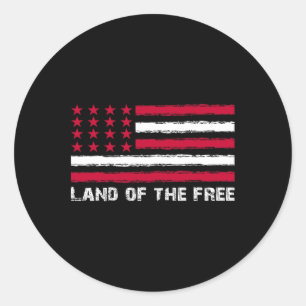 Sticker Rond Terre Drapeau De L'Amérique Libre 4 juillet Hommes
