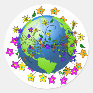 Sticker Rond Terre mère