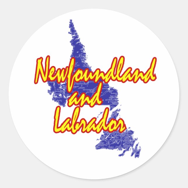 Sticker Rond Terre-Neuve-et-Labrador (Devant)