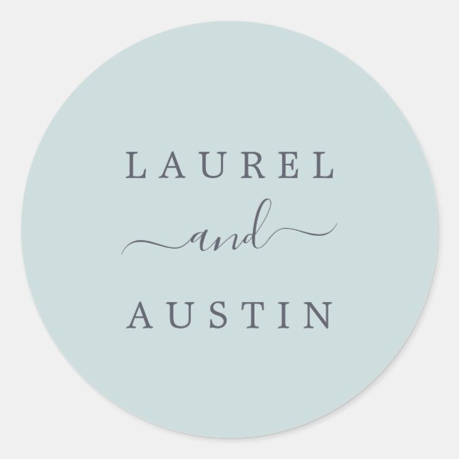 Sticker Rond Terre rustique | Mint Mariage Enveloppe sceaux (Devant)