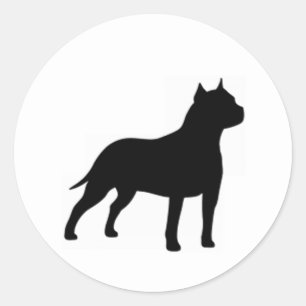 Sticker Rond terrier américain