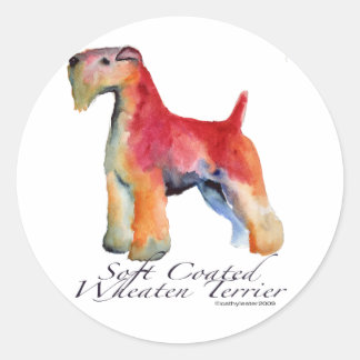 Sticker Rond Terrier roux