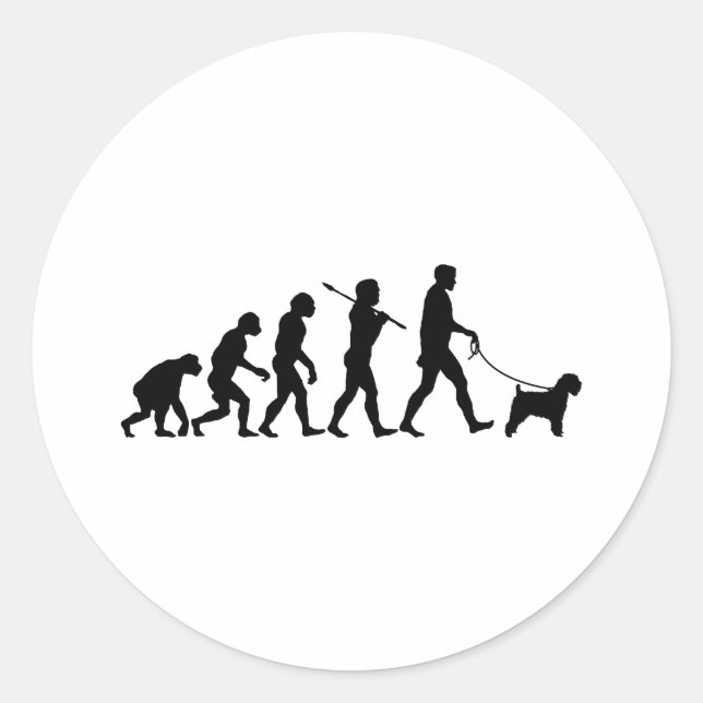 Sticker Rond Terrier roux (Devant)