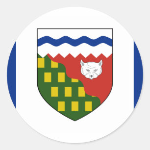Sticker Rond Territoires du Nord-Ouest, Canada