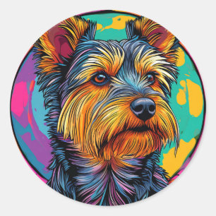 Sticker Rond Tervier Australien chien
