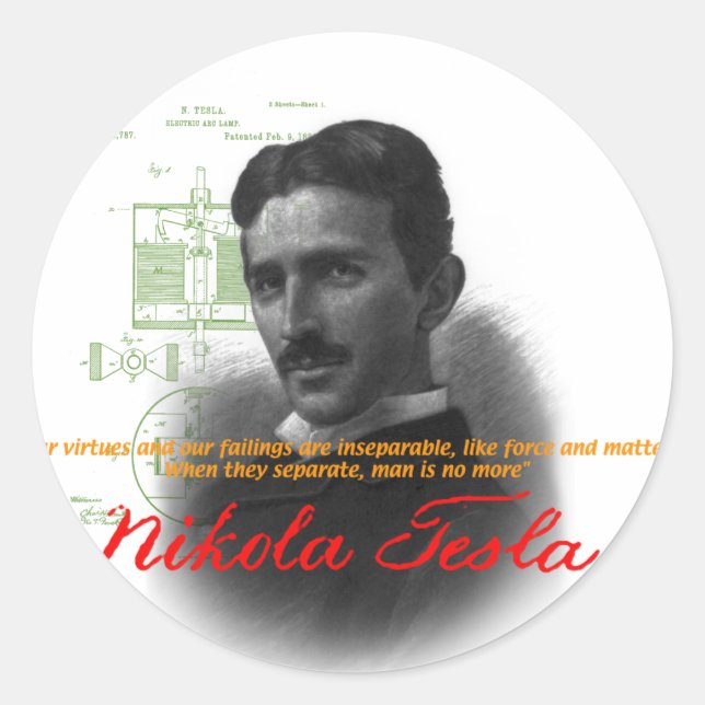 Sticker Rond Tesla (Devant)