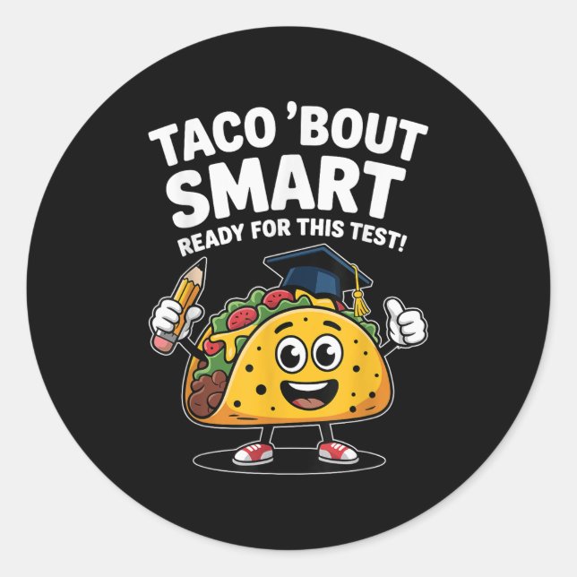 Sticker Rond Test Day Teacher Shirt Motivational Testing Day Ta (Devant)
