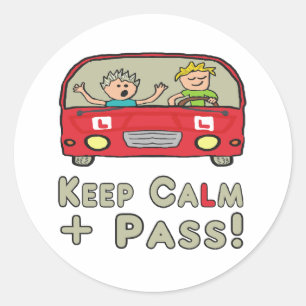 Sticker Rond Test de conduite calme