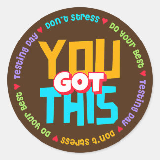 Sticker Rond Test STAAR Day Mode sur le test enseignant