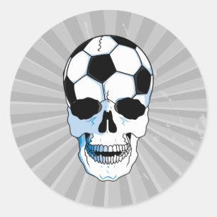 Sticker Rond tête de balle de football
