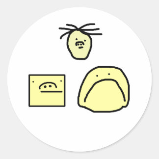 Sticker Rond tête de dessin