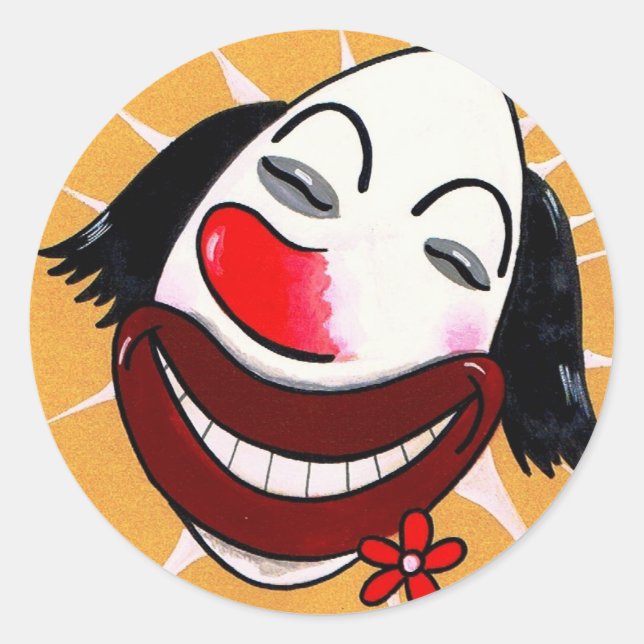 Sticker Rond Tête de dessin pour le sucre (Devant)