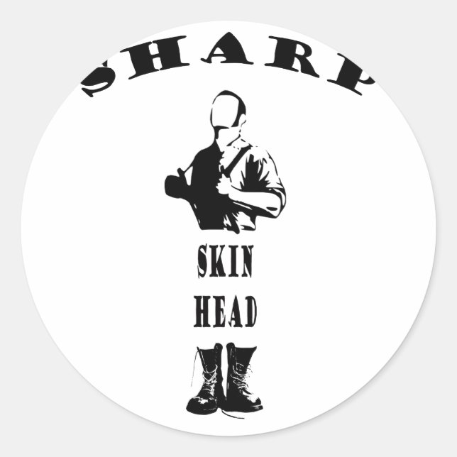 Sticker Rond tête de peau vive (Devant)