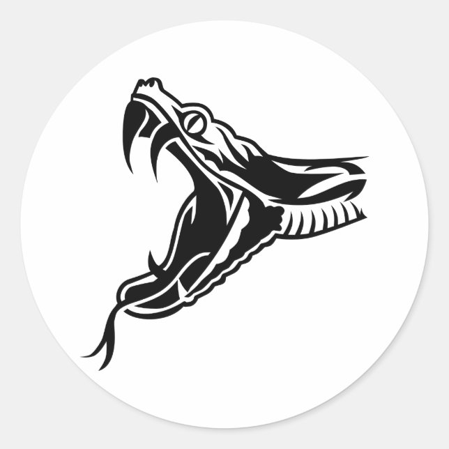 Sticker Rond Tête de serpent (Devant)