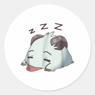 Sticker Rond Tête de sommeil