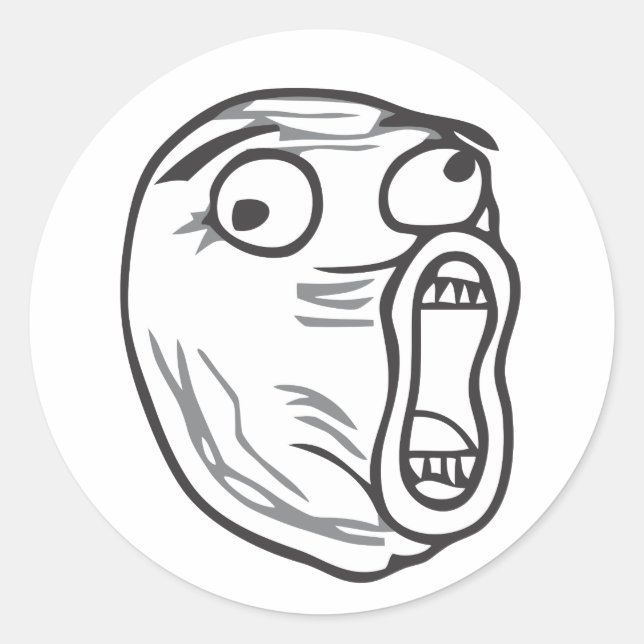 Sticker Rond Tête LOL (Devant)
