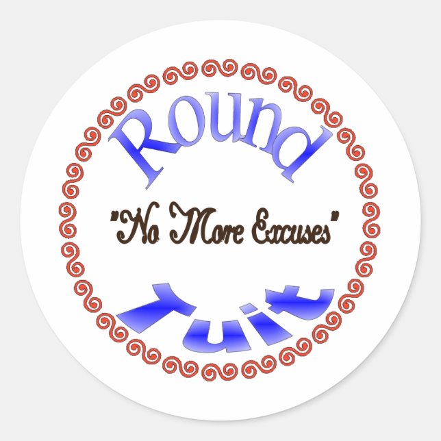 Sticker Rond Tête ronde (Devant)