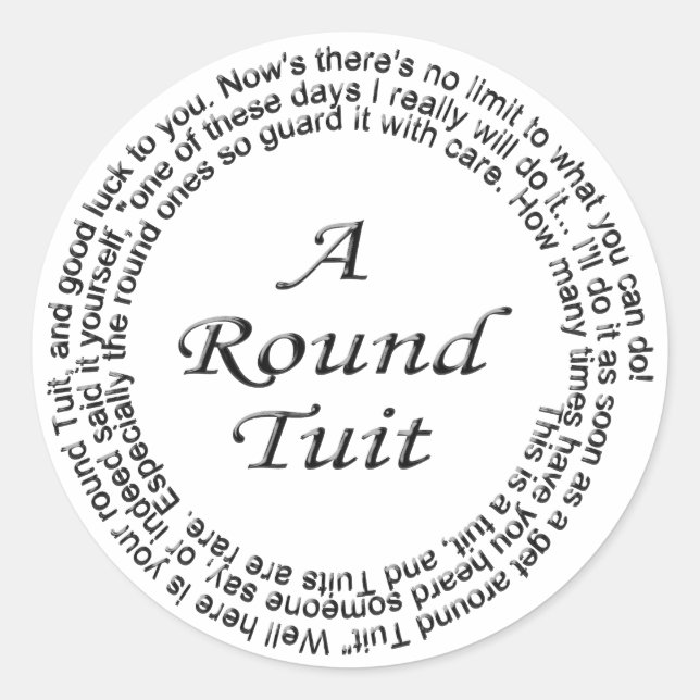 Sticker Rond Tête ronde (Devant)